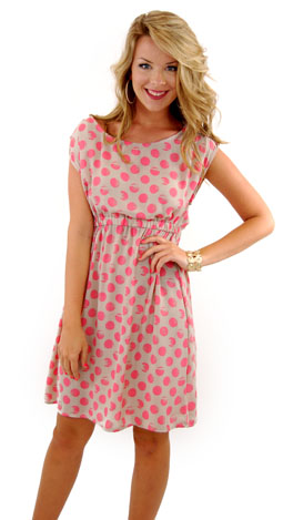 Blot Your Dot Dress, Pink