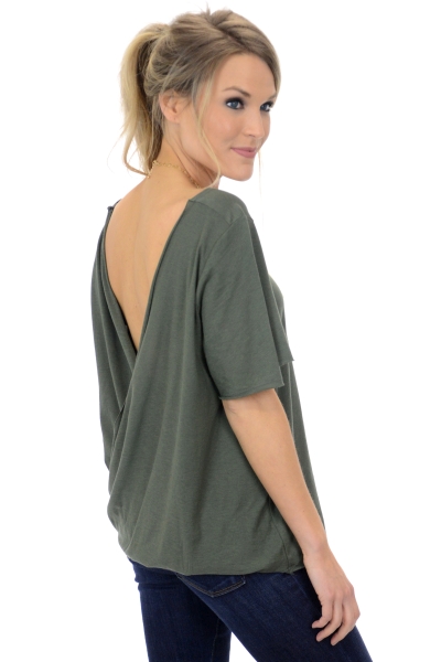 Backless Tee, Olive