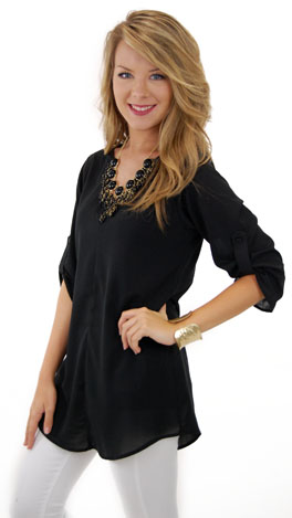 No Brainer Tunic, Black