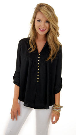 Pretty Please Blouse, Black