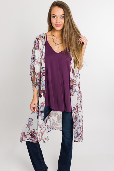 Floral Frenzy Kimono