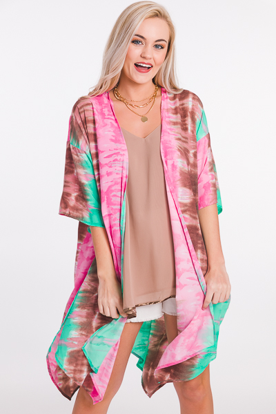 Pink Mint Kimono