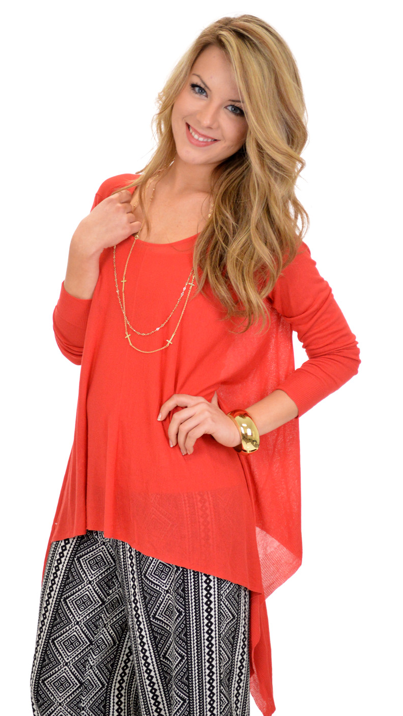 Selma Sweater, Burnt Orange