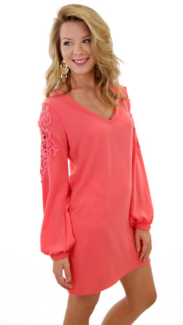 Just a Glimpse Dress, Coral