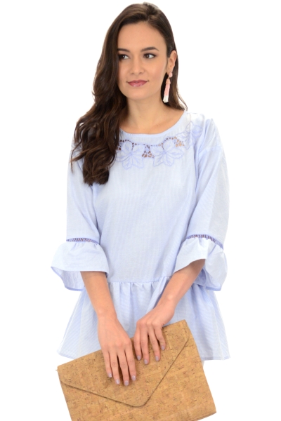 Blue Belle Embroidered Tunic