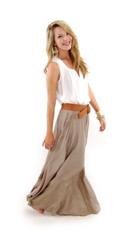 Braziliant Skirt, Taupe