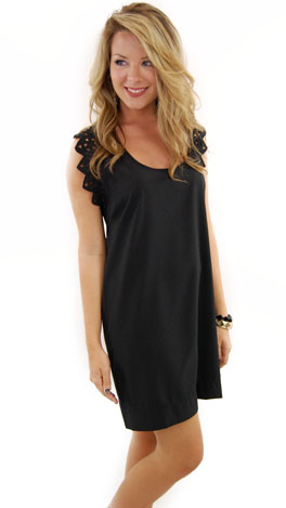 Trim Shady Dress, Black