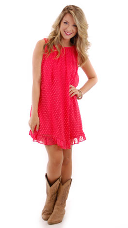Swiss Miss Dress, Red