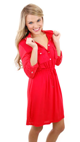 Daily Dose Dress, Red