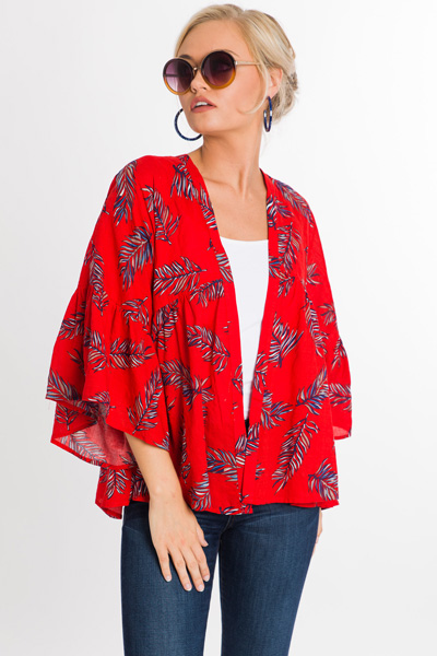 Red Palm Topper