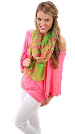 Wide Sleeve Tee, Coral