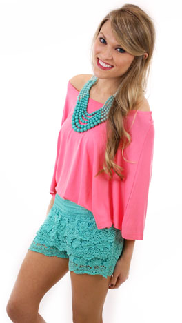Crochet Shorts Mint