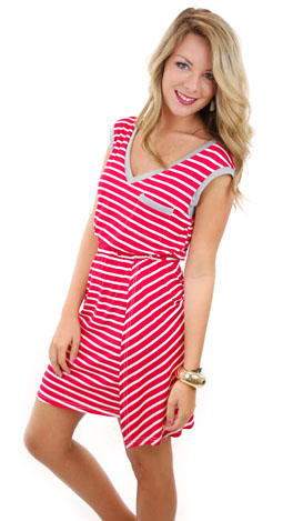Bon Voyage Knit Dress, Red