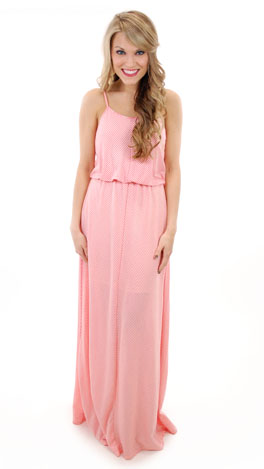 Hamptons Stripe Maxi, Coral