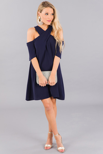 Naomi in Navy Dress - Sleeveless - Dresses - The Blue Door Boutique