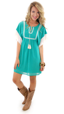Why Wyoming Dress, Green