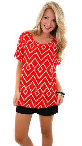Pentagon Top, Red