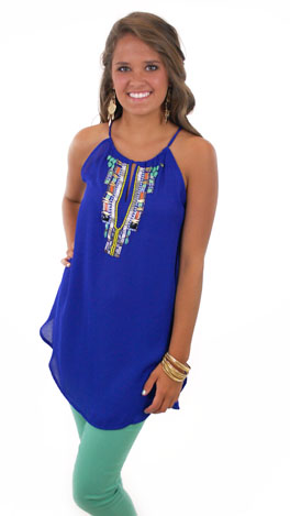 Got Detail Top, Blue