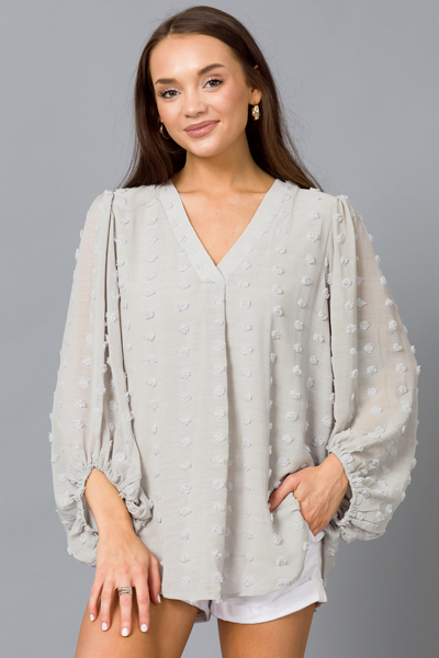 Light Grey Swiss Blouse