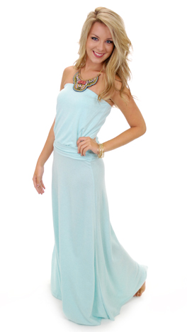 Drop Waist Maxi, Sky