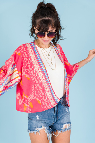 Pink Aztec Topper