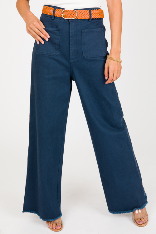 Layla Wide Leg Jeans, Navy - New Arrivals - The Blue Door Boutique