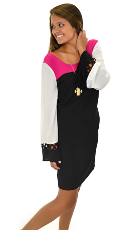 Lattice Sleeve Dress