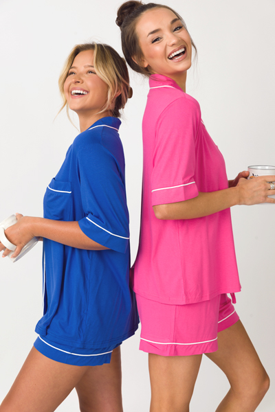 Stretchy Soft PJ Set, Royal
