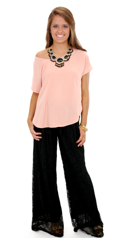 Lace Pants, Black