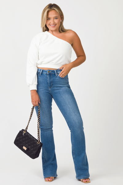 High Rise Flare Jeans, Medium