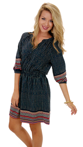 Downpour Dress, Navy