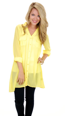 Jet Setter Tunic, Yellow