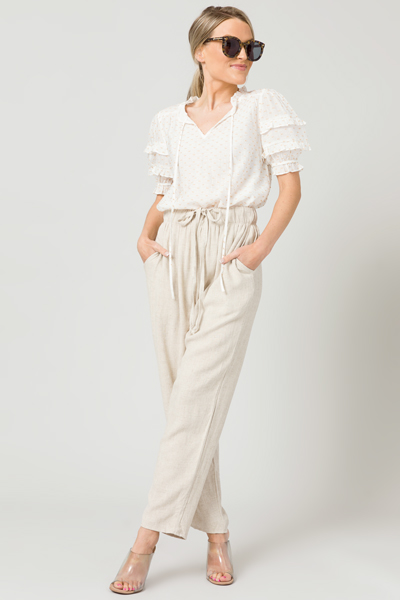 Pull On Linen Pants, Oatmeal