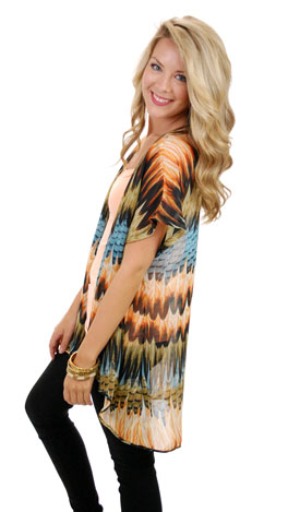 Sheer Feathers Cardigan