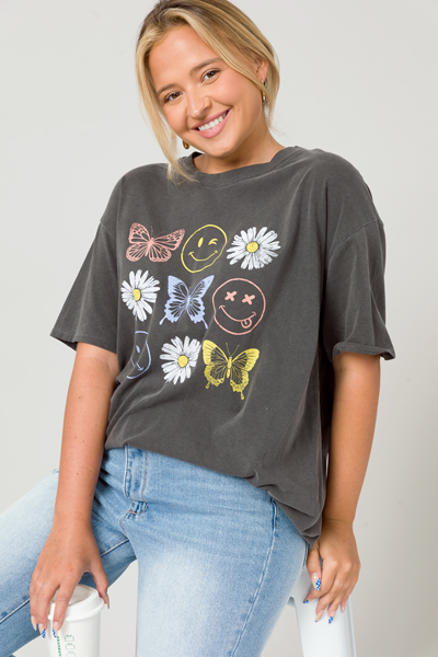 Mood Graphic Tee, Charcoal