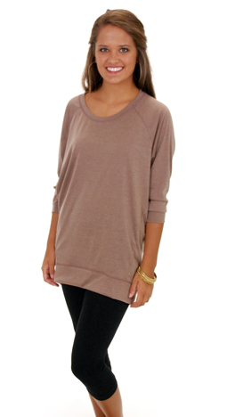 Slouchy Dolman Tunic, Toffee