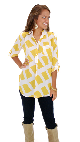 Yellow Geo Tunic