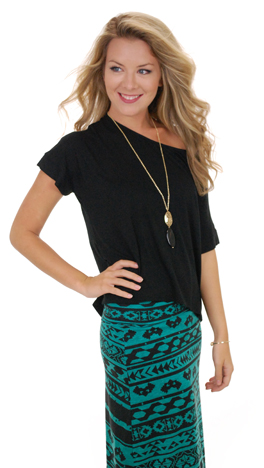 Lah-tee-dah Top, Black
