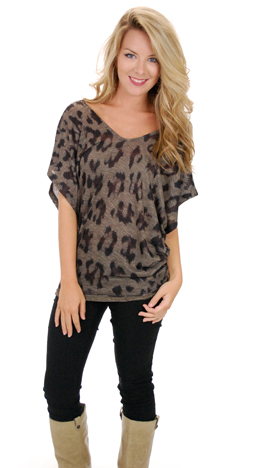 Leopard Dolman Top