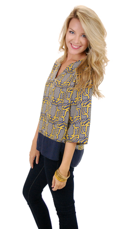 Upper Hand Top, Mustard
