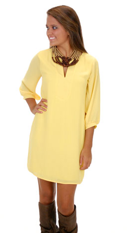 Classic Tunic Dress, Yellow