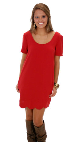 Cupcake Hem Dress, Red