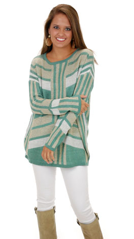 Gold Hearted Sweater, Green