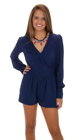 Make a Move Romper, Blue