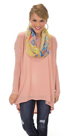 Cozy Folks Tee, Baby Pink