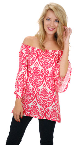 Scroll Top, Coral Red