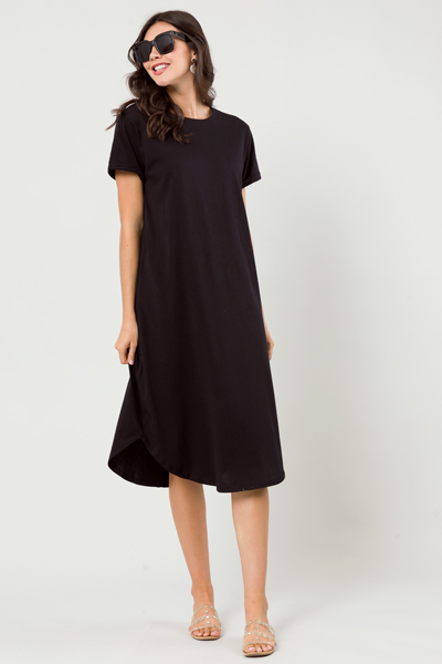 T-Shirt Scoop Maxi, Black