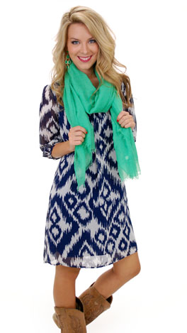 Catch My Drift Dress, Navy