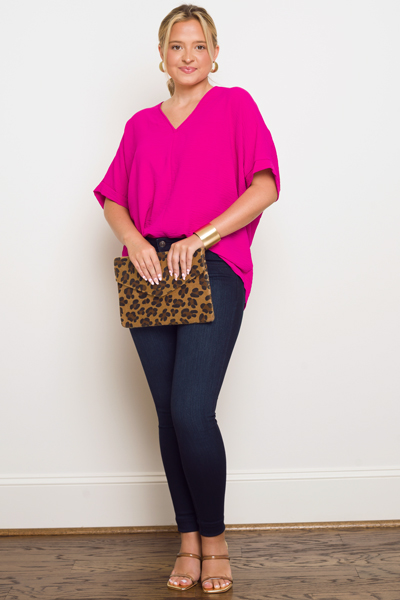 Be Mine Boxy Blouse, Magenta