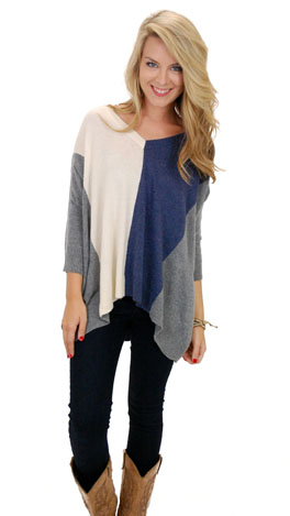 Shady Line Sweater, Blue